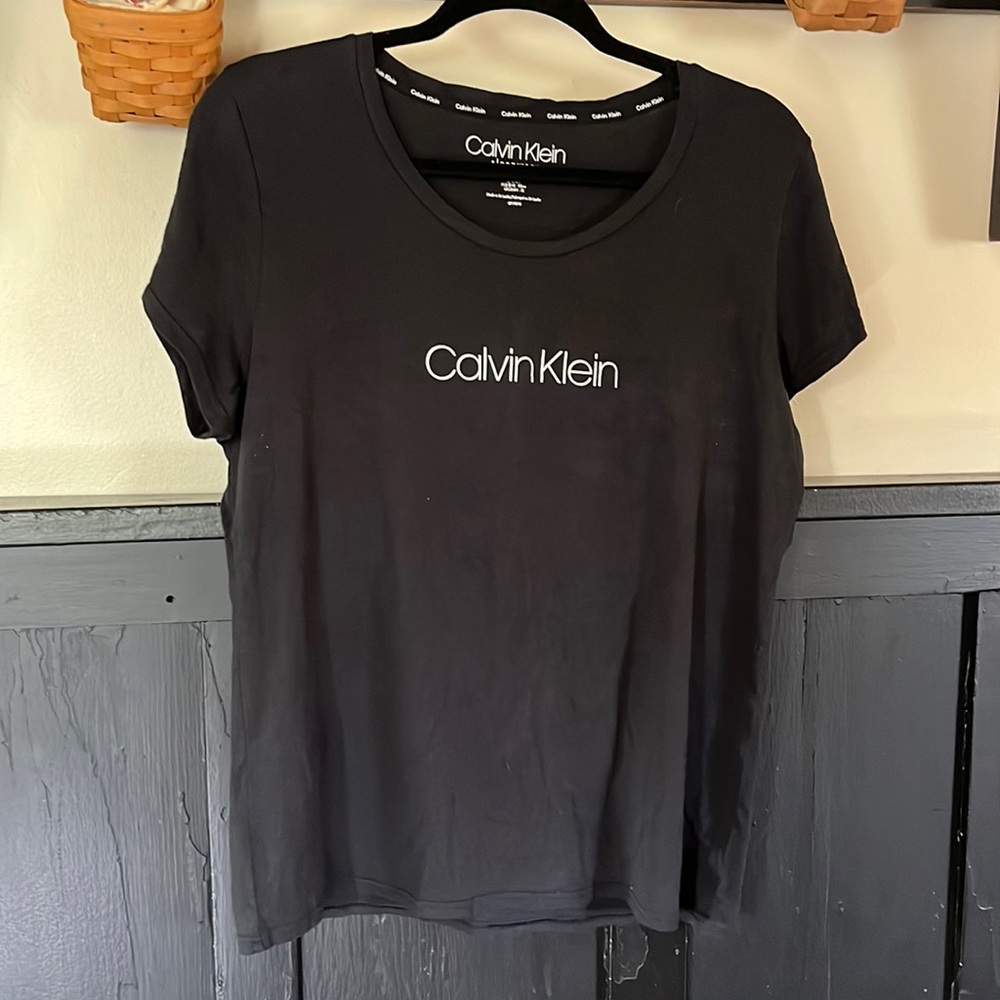 Calvin Klein black sleepwear short sleeve tshirt XL